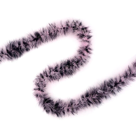 Marabou Feather Boa - Mediumweight - Candy Pink/Black