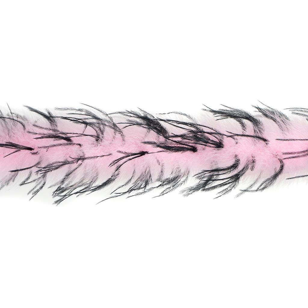 Marabou and Ostrich Feather Boa - Candy Pink/Black