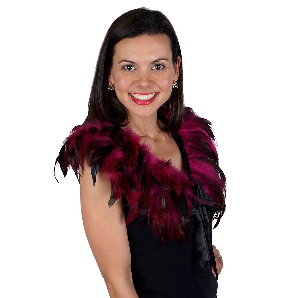 Shocking Pink Feather Cape