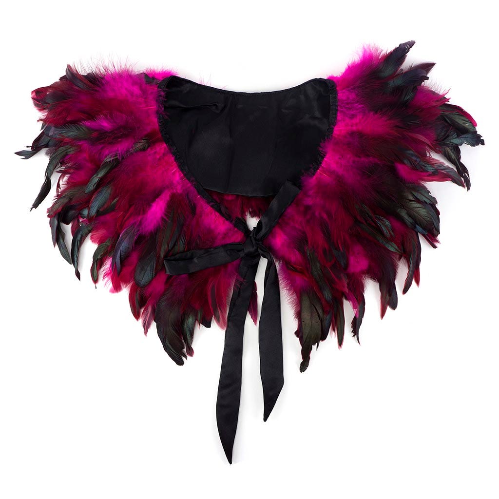 Shocking Pink Feather Cape