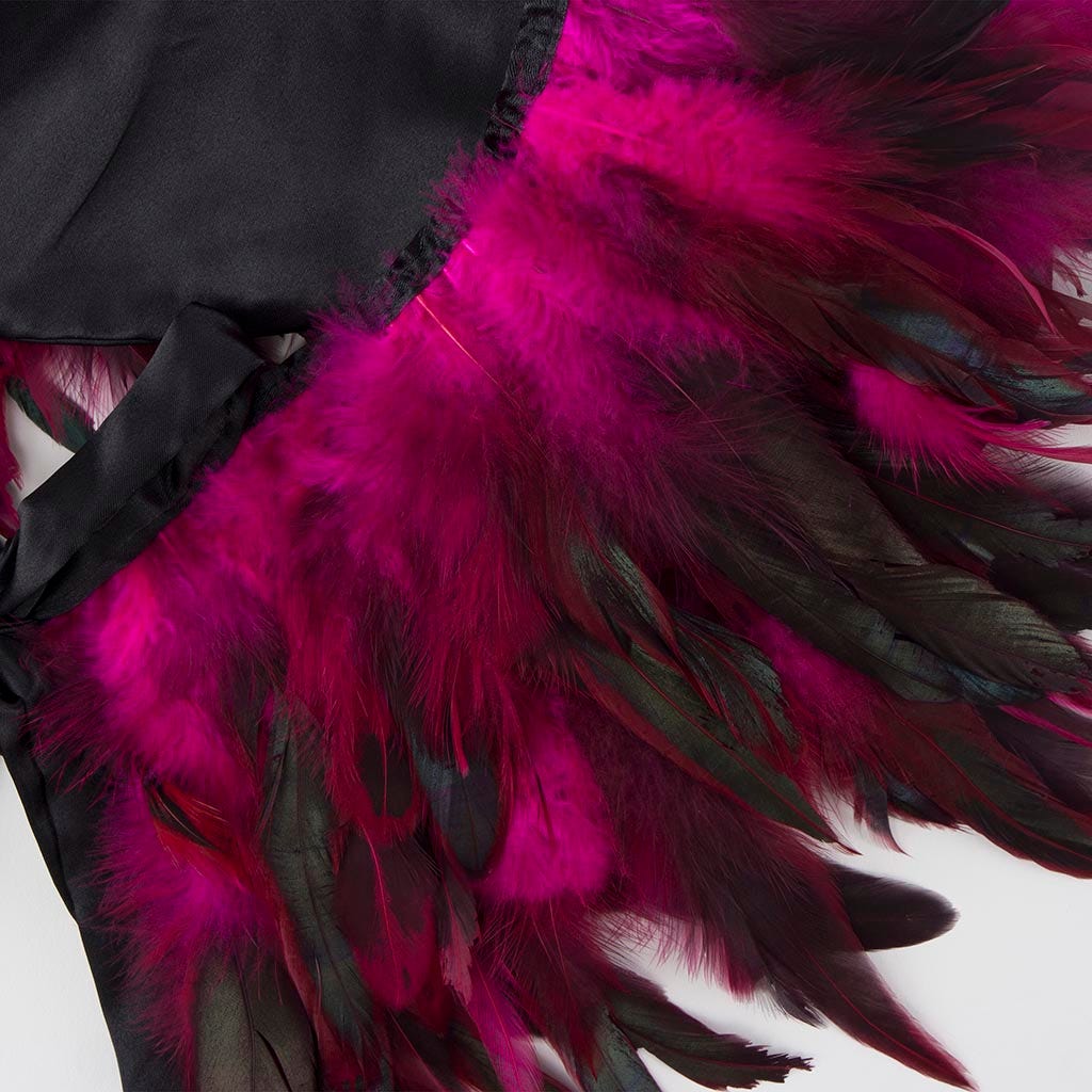 Shocking Pink Feather Cape