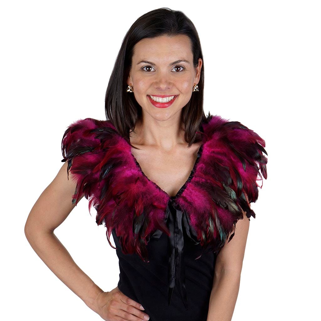 Shocking Pink Feather Cape