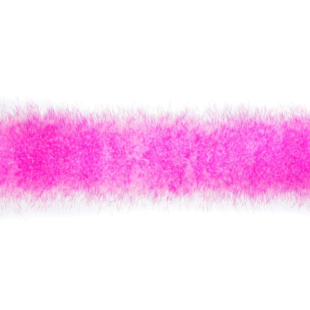 Extra Thick Stenciled Marabou Feather Boa - Candy Pink/Shocking Pink
