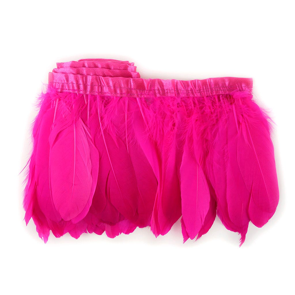 Parried Goose Pallet Feather Fringe - Fl Fuchsia