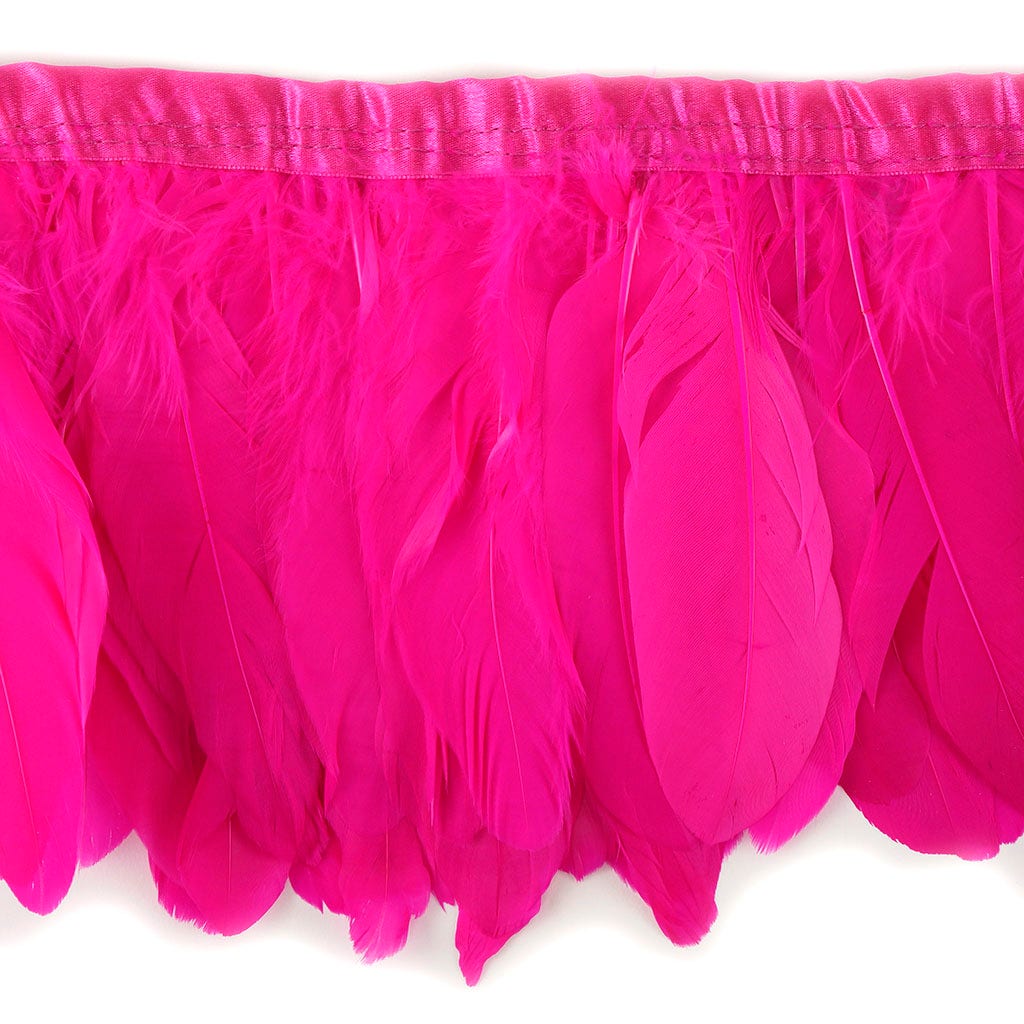 Parried Goose Pallet Feather Fringe - Fl Fuchsia