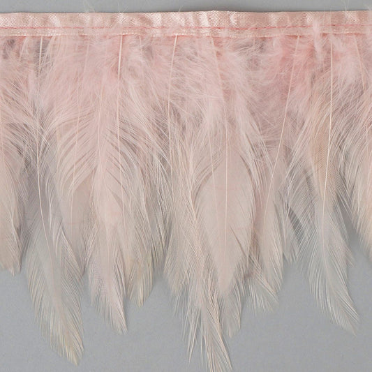 Dyed Hackle Feather Fringe Champagne