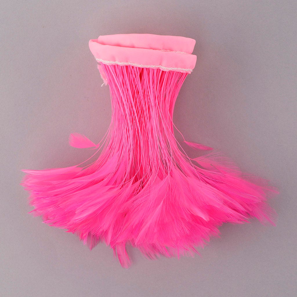 Stripped Hackle Feather Fringe - Pink Orient