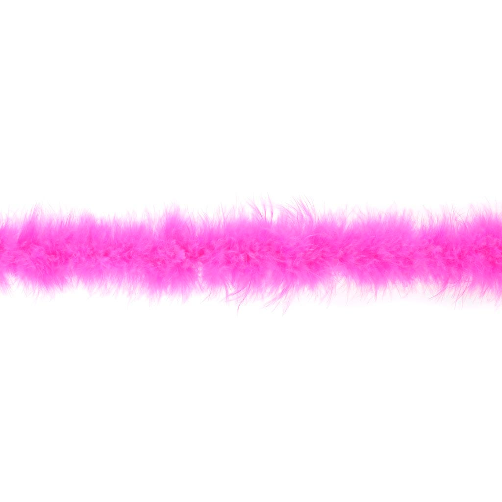 Thin Marabou Feather Boa - Pink Orient