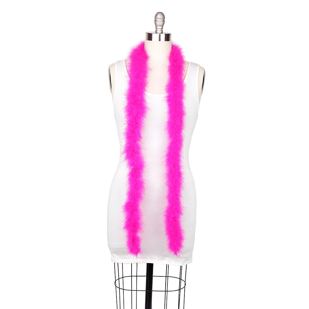 Marabou Feather Boa - Mediumweight - Shocking Pink