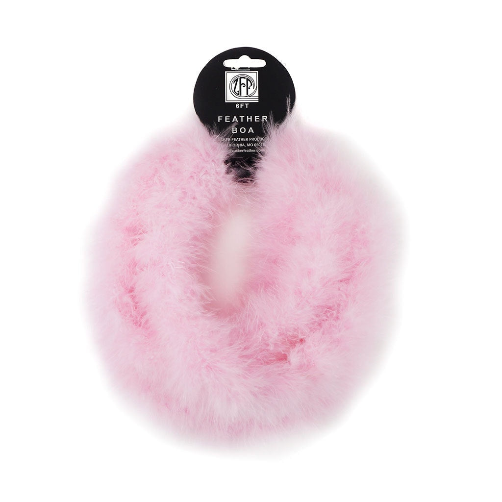 Thin Marabou Feather Boa - Light Pink