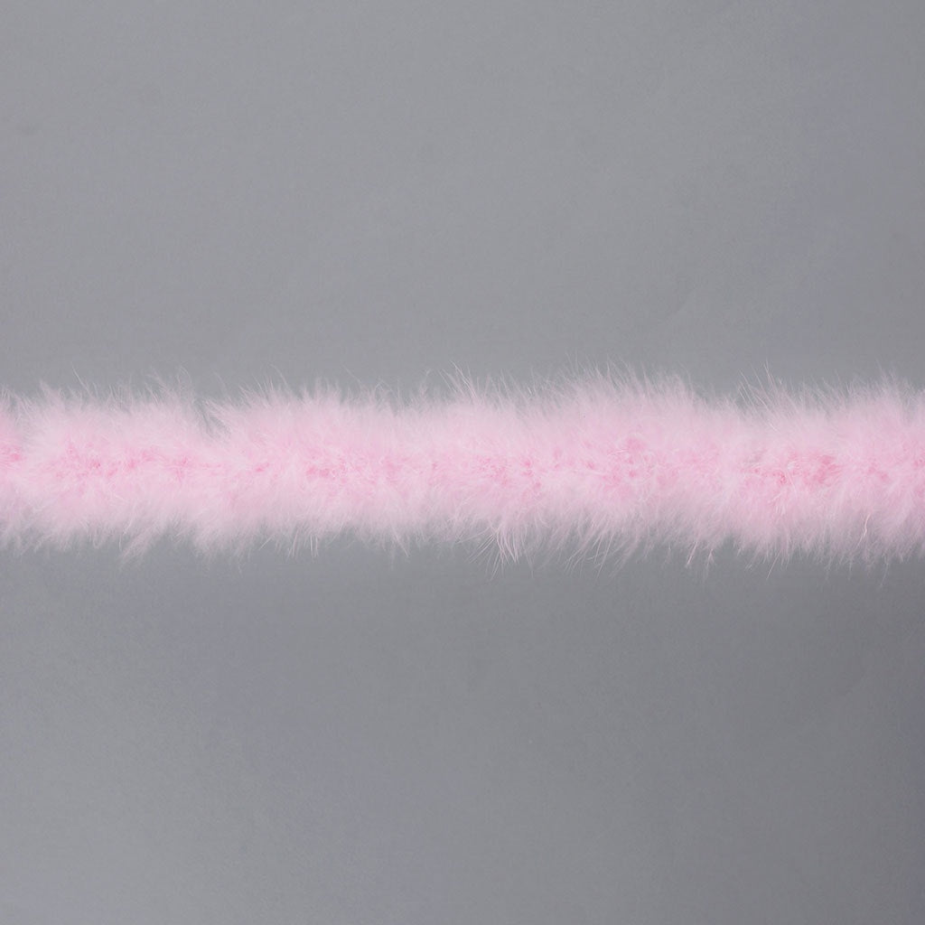 Thin Marabou Feather Boa - Light Pink