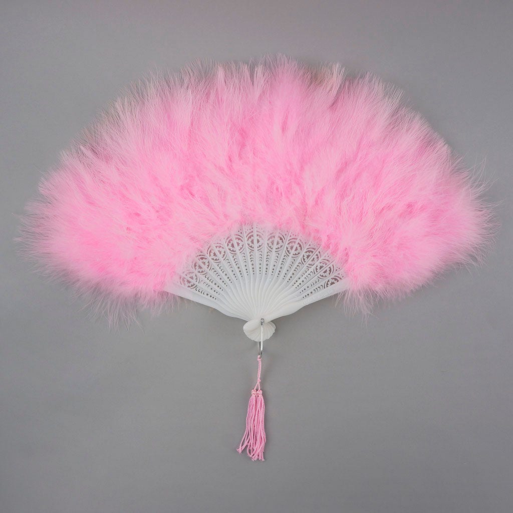 Marabou Feather Fan - Candy Pink