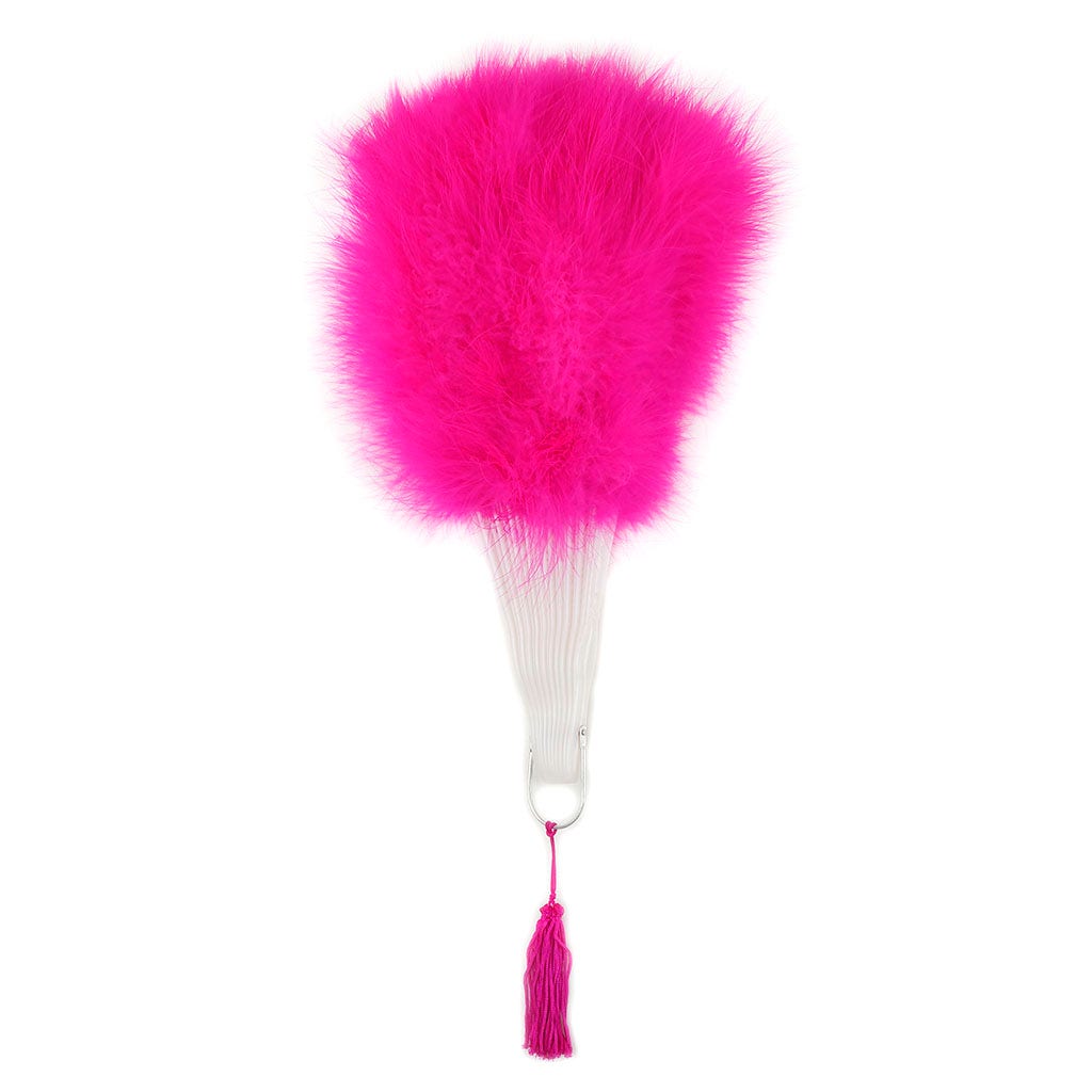 Marabou Feather Fan - Shocking Pink