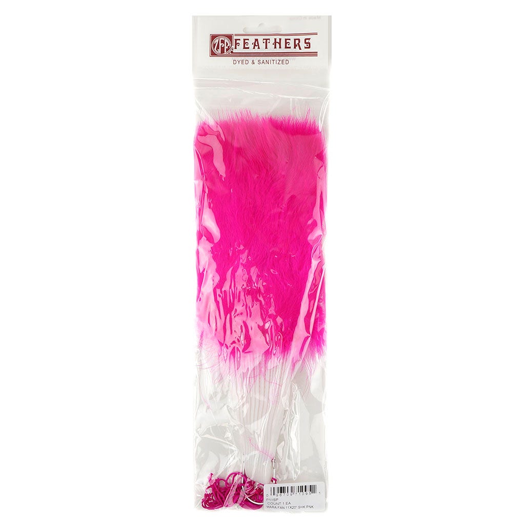 Marabou Feather Fan - Shocking Pink