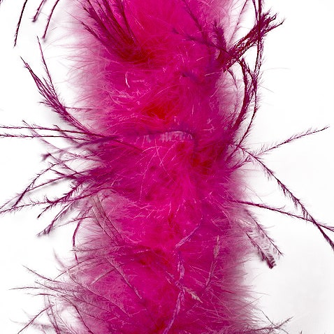 Marabou and Ostrich Feather Boa - Pink Orient