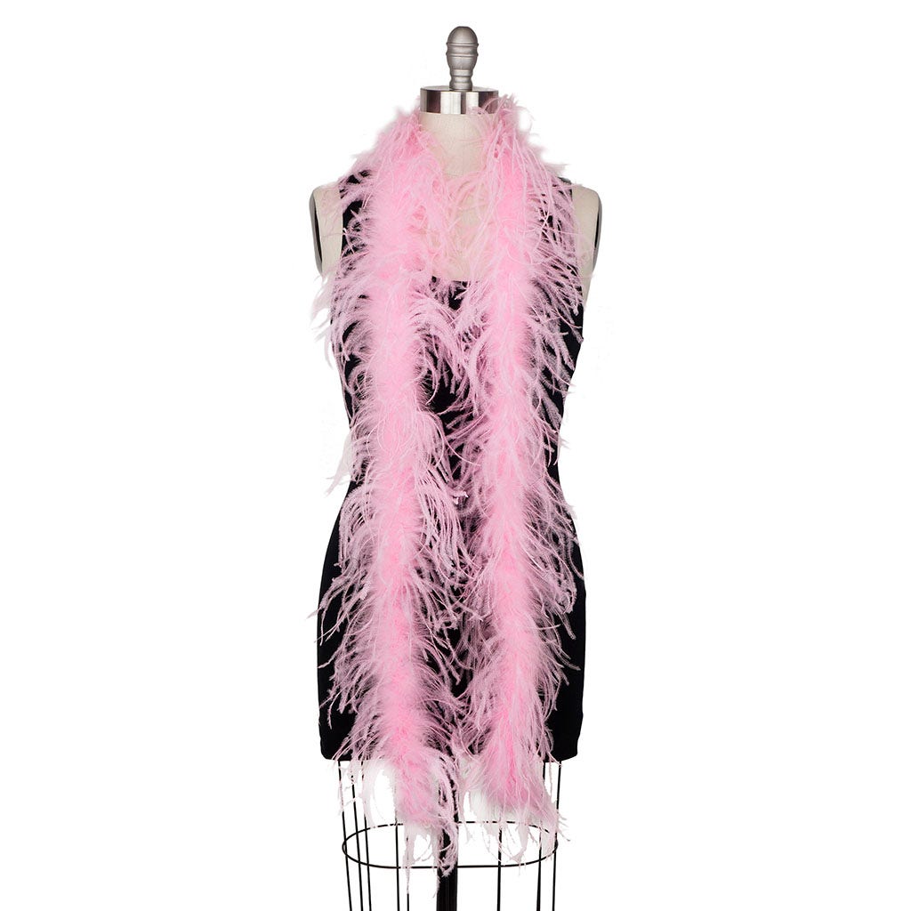 One Ply Ostrich Feather Boa - Candy Pink