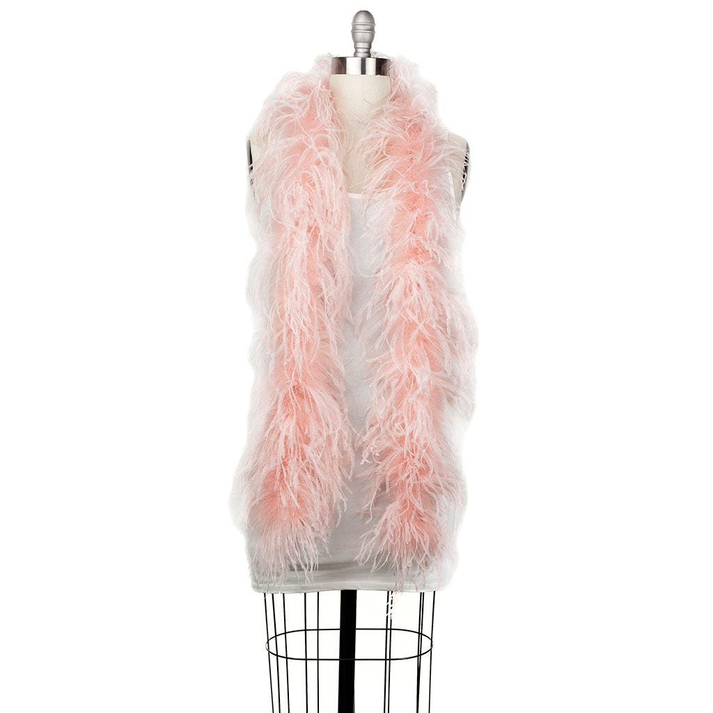 Champagne Light Pink 2 Ply Ostrich Feather Boa