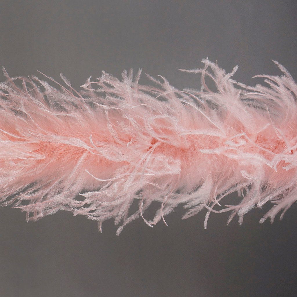Champagne Light Pink 2 Ply Ostrich Feather Boa