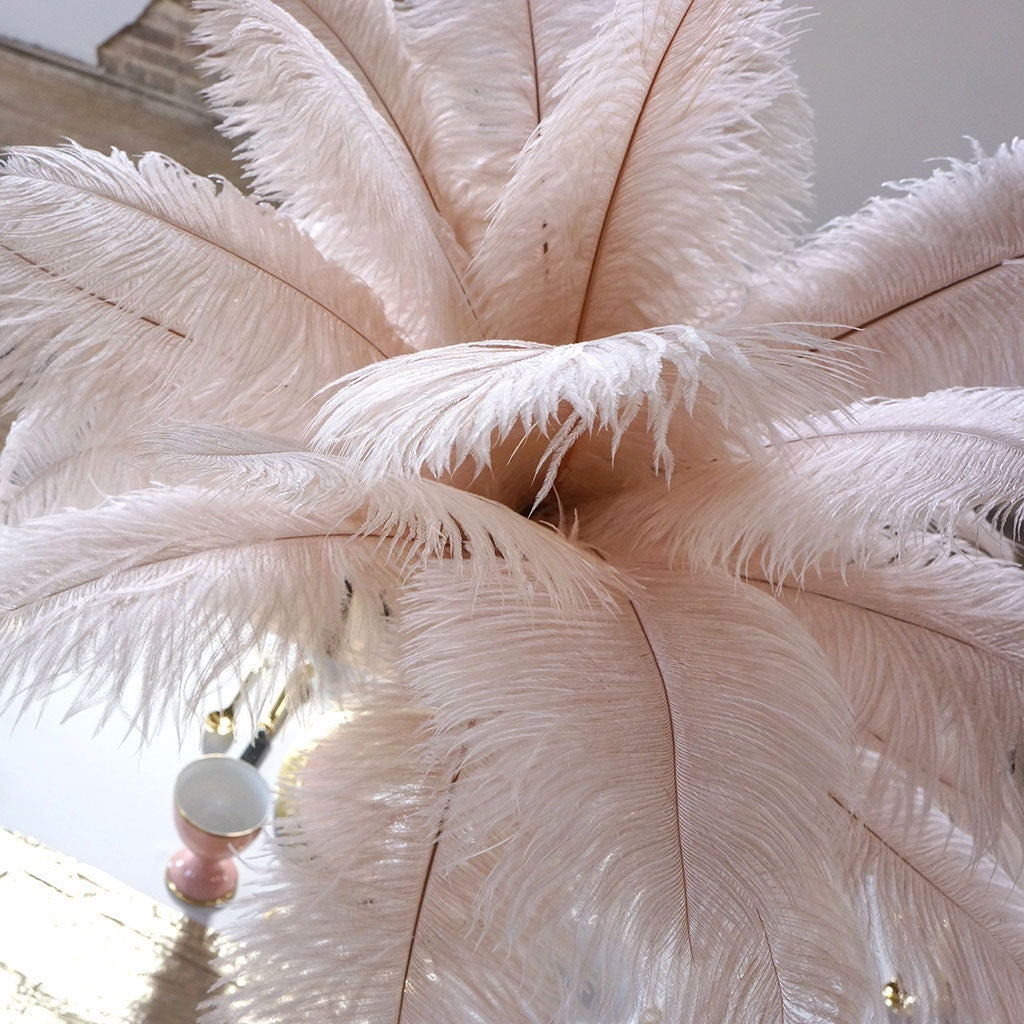 Ostrich Eiffel Tower Centerpiece Champagne w/Clear Vase