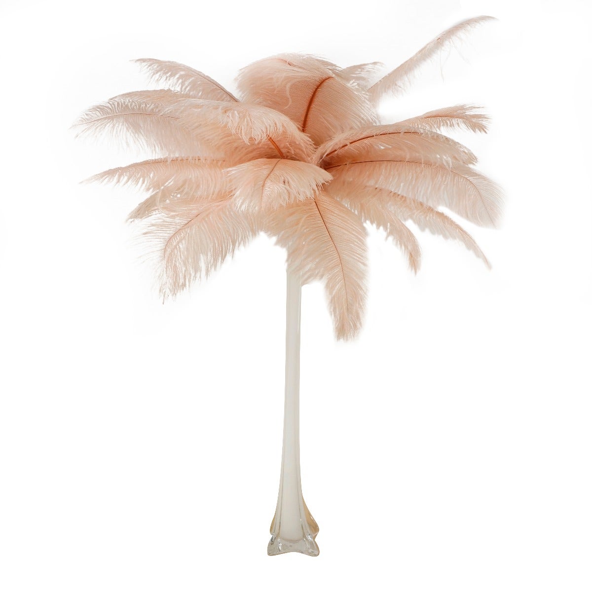 Ostrich Eiffel Tower Centerpiece Champagne w/White Vase
