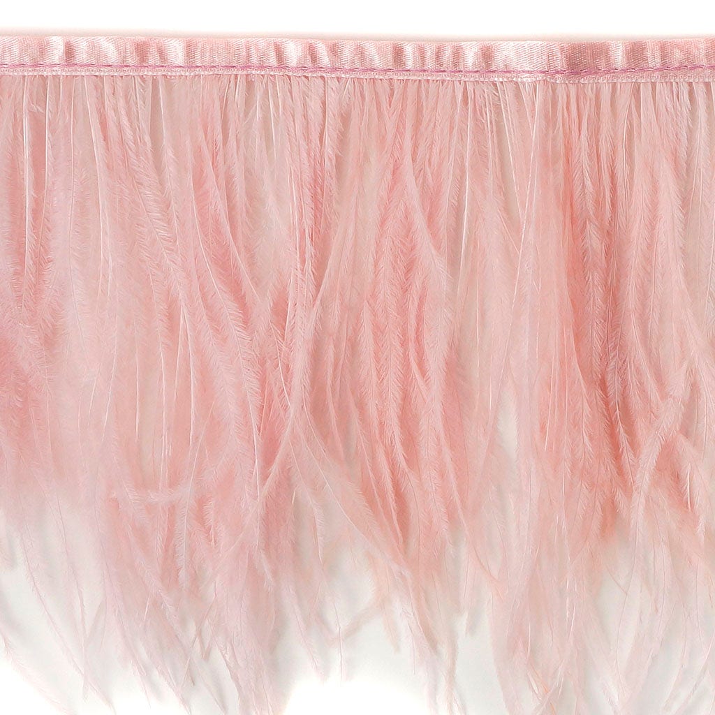 One-Ply Ostrich Feather Fringe - 5 Yards - Champagne