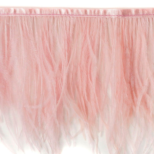 One-Ply Ostrich Feather Fringe - 5 Yards - Champagne