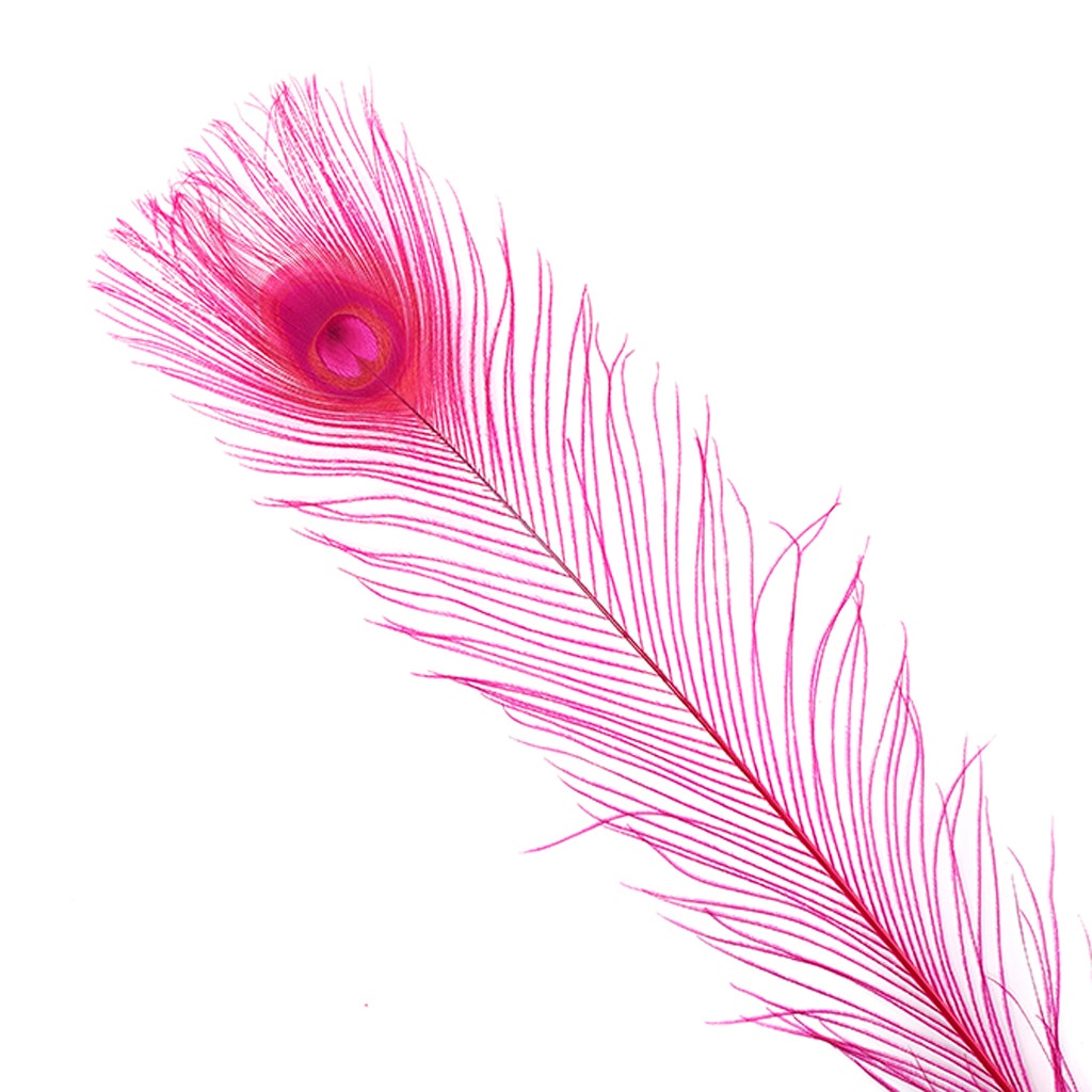 Peacock Tail Eyes Bleached Dyed - Shocking Pink