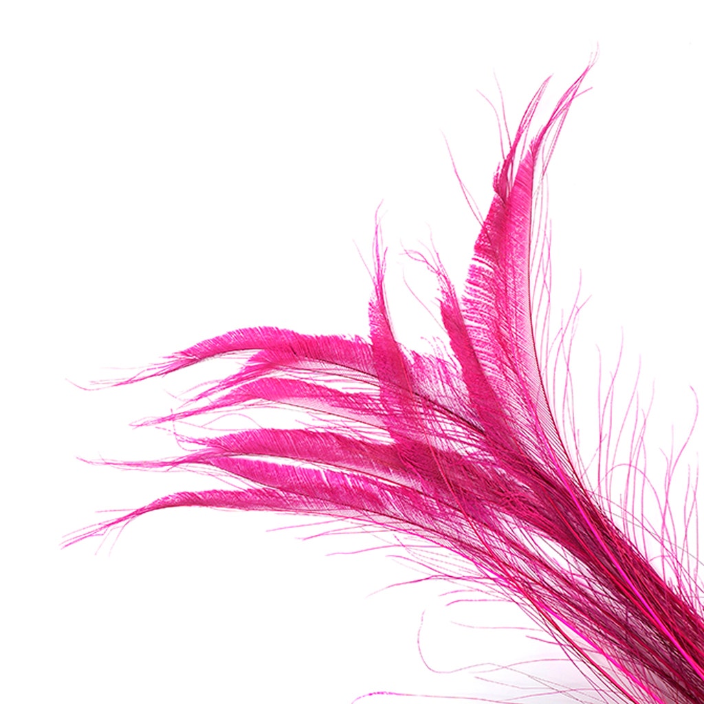 Peacock Swords Bleached Dyed - Shocking Pink