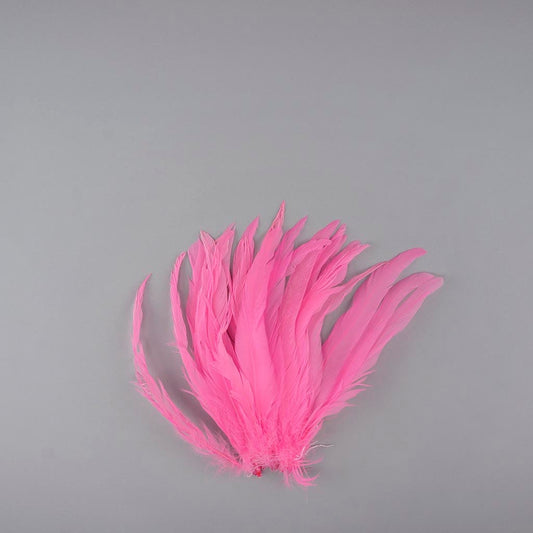 Rooster Coque Tails White-Dyed - Pink Orient