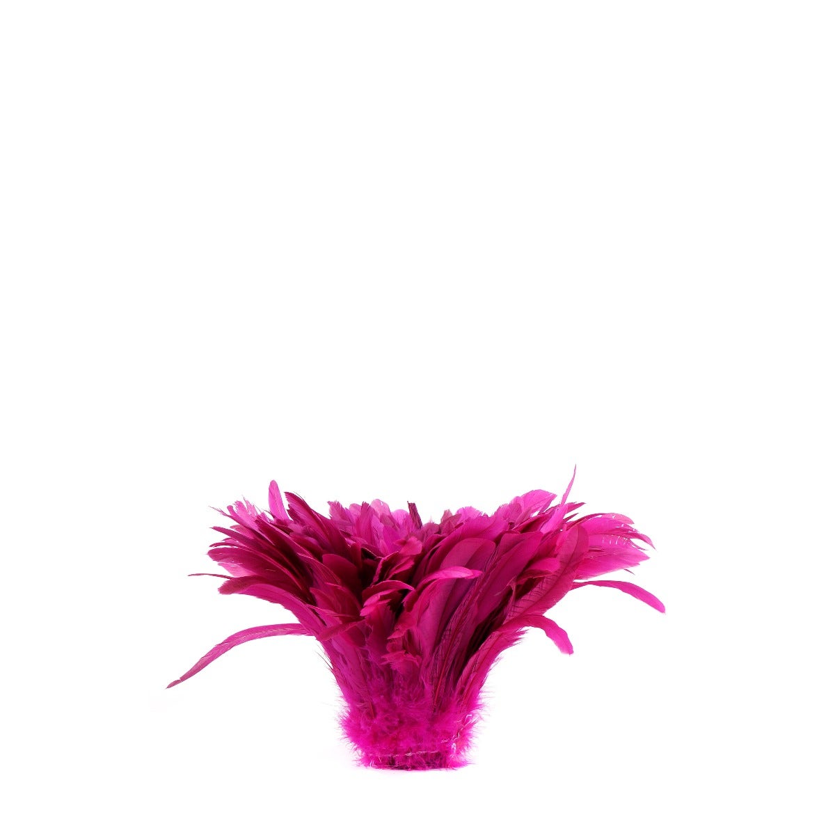 ROOSTER COQUE TAILS FEATHERS BLEACH DYED 7-10” - 1/2 Yard ( 18" ) - Shocking Pink