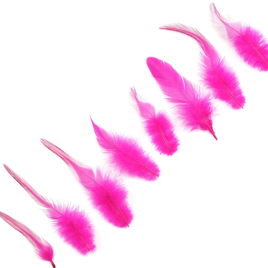 Rooster Saddles-White-Dyed - Shocking Pink
