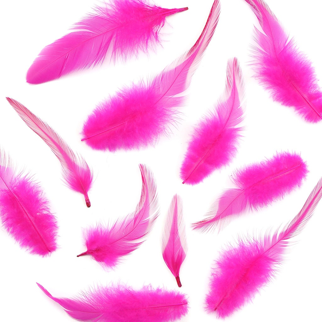 Rooster Saddles-White-Dyed - Shocking Pink
