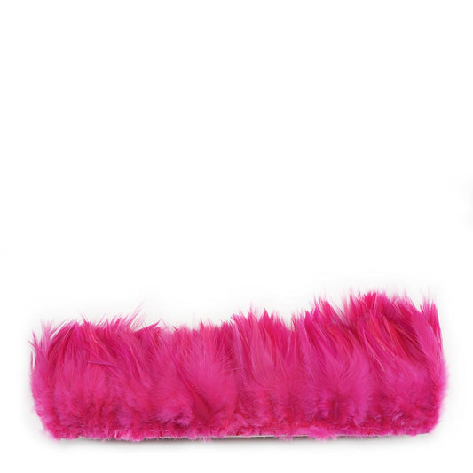 Rooster Saddles-White-Dyed - Shocking Pink