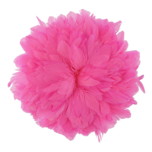 Rooster Schlappen-White-Dyed 1YD - Pink Orient