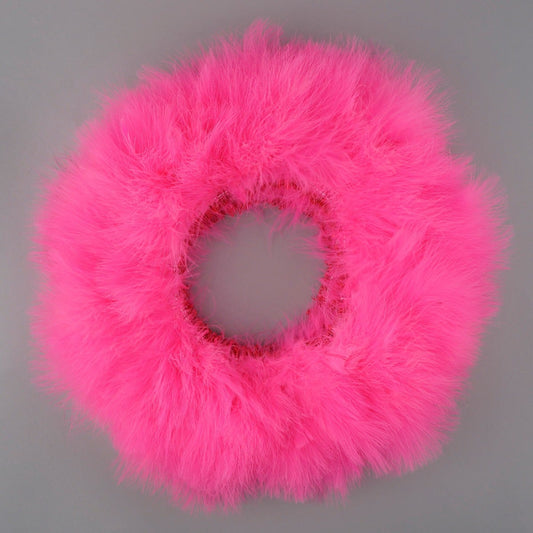STRUNG TURKEY MARABOU BLOOD QUILL FEATHERS 4-5" - PINK ORIENT