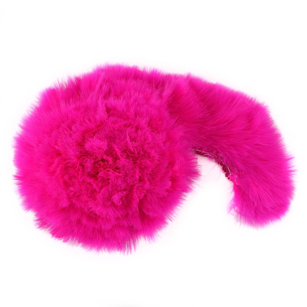 STRUNG TURKEY MARABOU BLOOD QUILL FEATHERS 3-4" - SHOCKING PINK