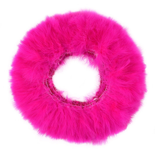 STRUNG TURKEY MARABOU BLOOD QUILL FEATHERS 3-4" - SHOCKING PINK