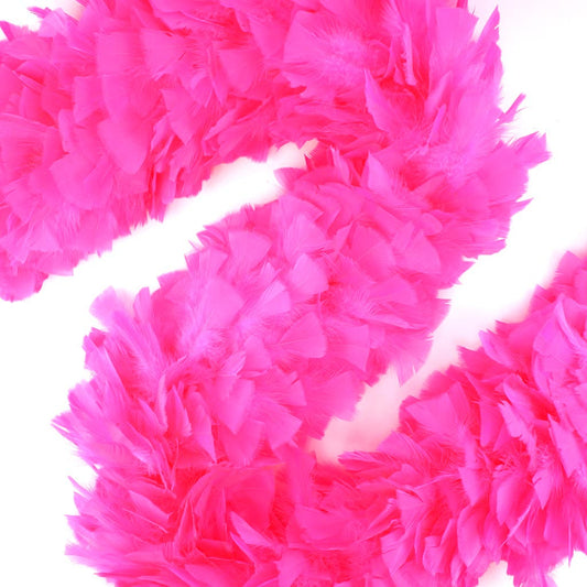 Turkey Feather Boa 8-10" - Pink Orient