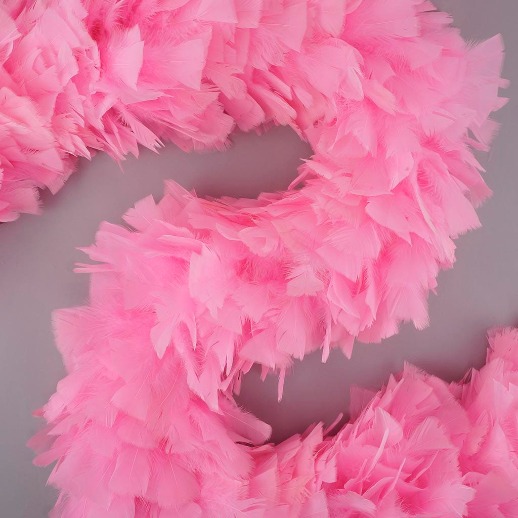 Turkey Feather Boa 10-14" - Candy Pink