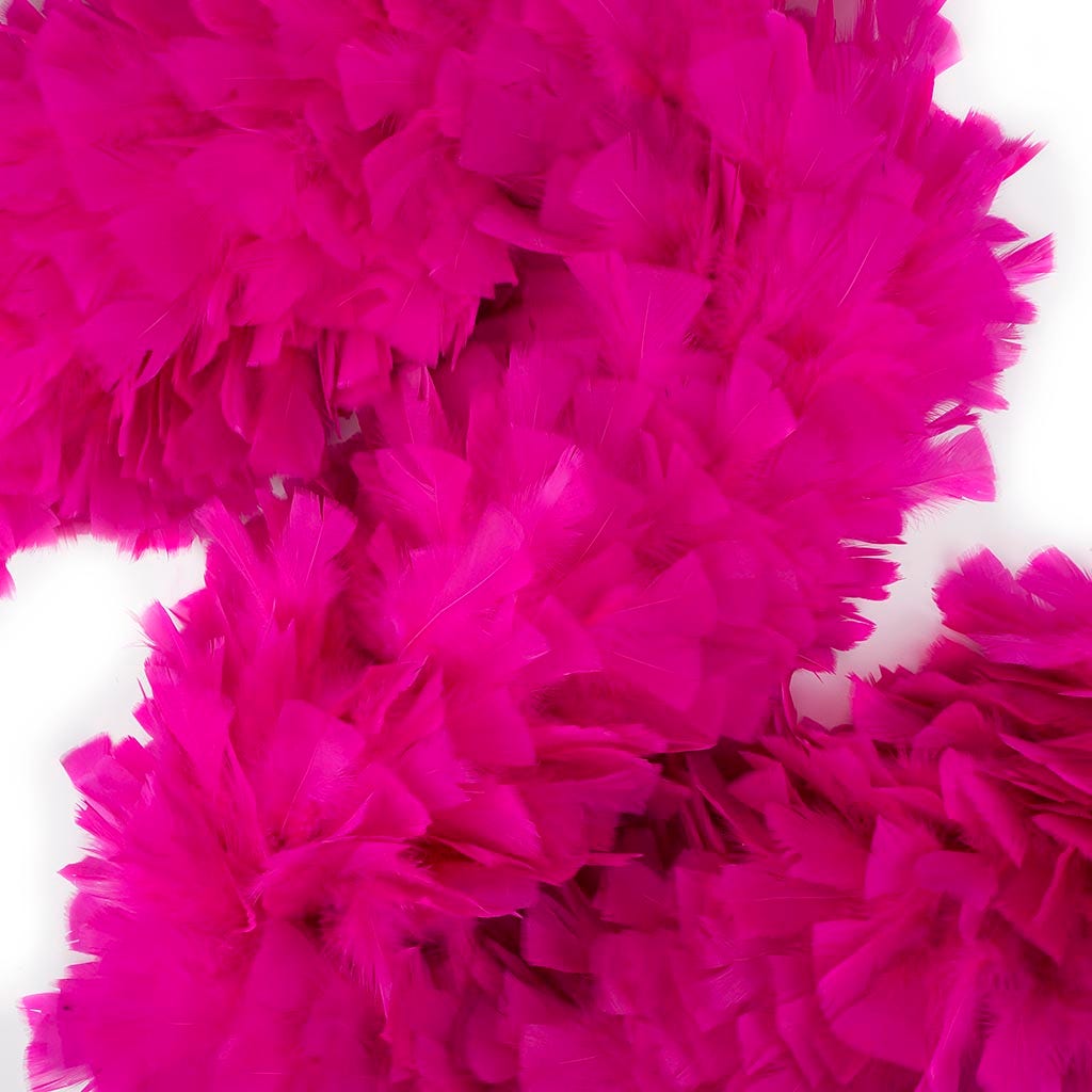 Turkey Feather Boa 10-14" - Shocking Pink