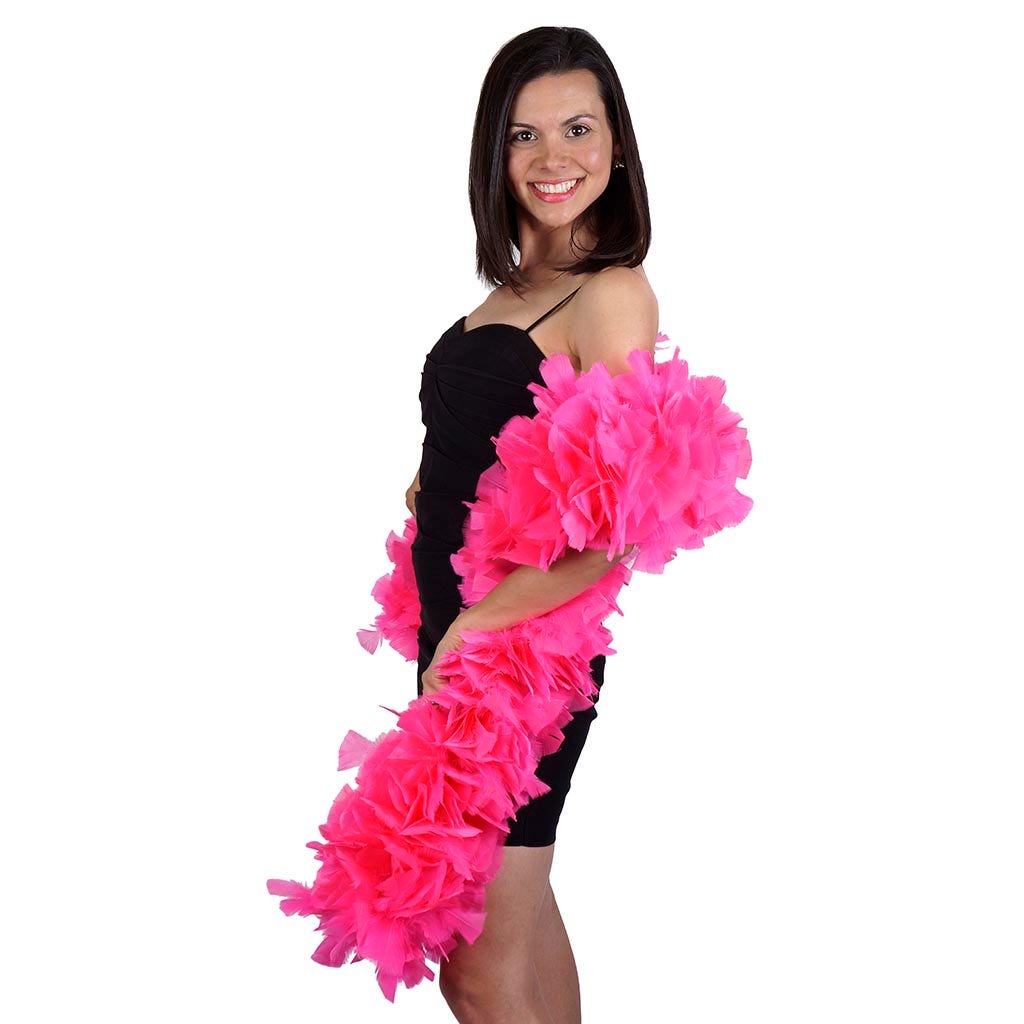 Turkey Feather Boa 6-8" - Pink Orient