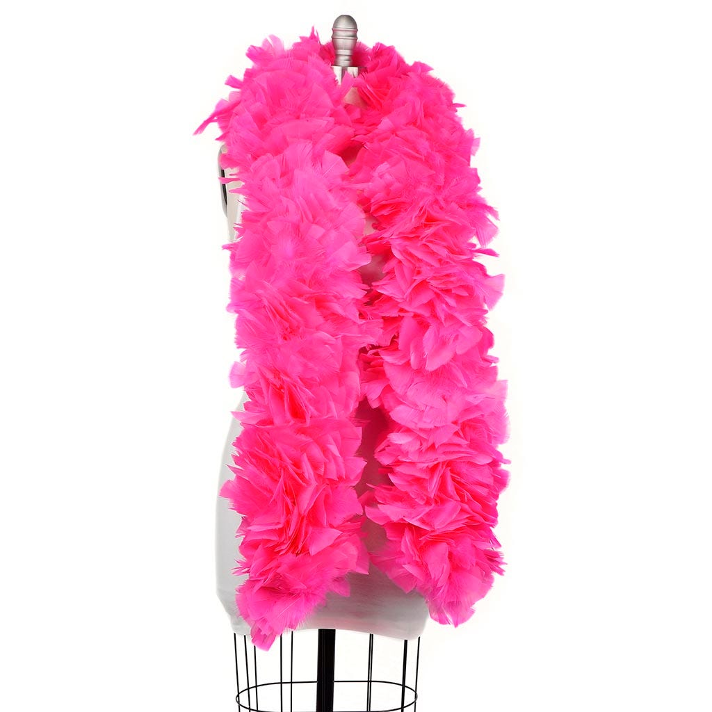 Turkey Feather Boa 6-8" - Pink Orient