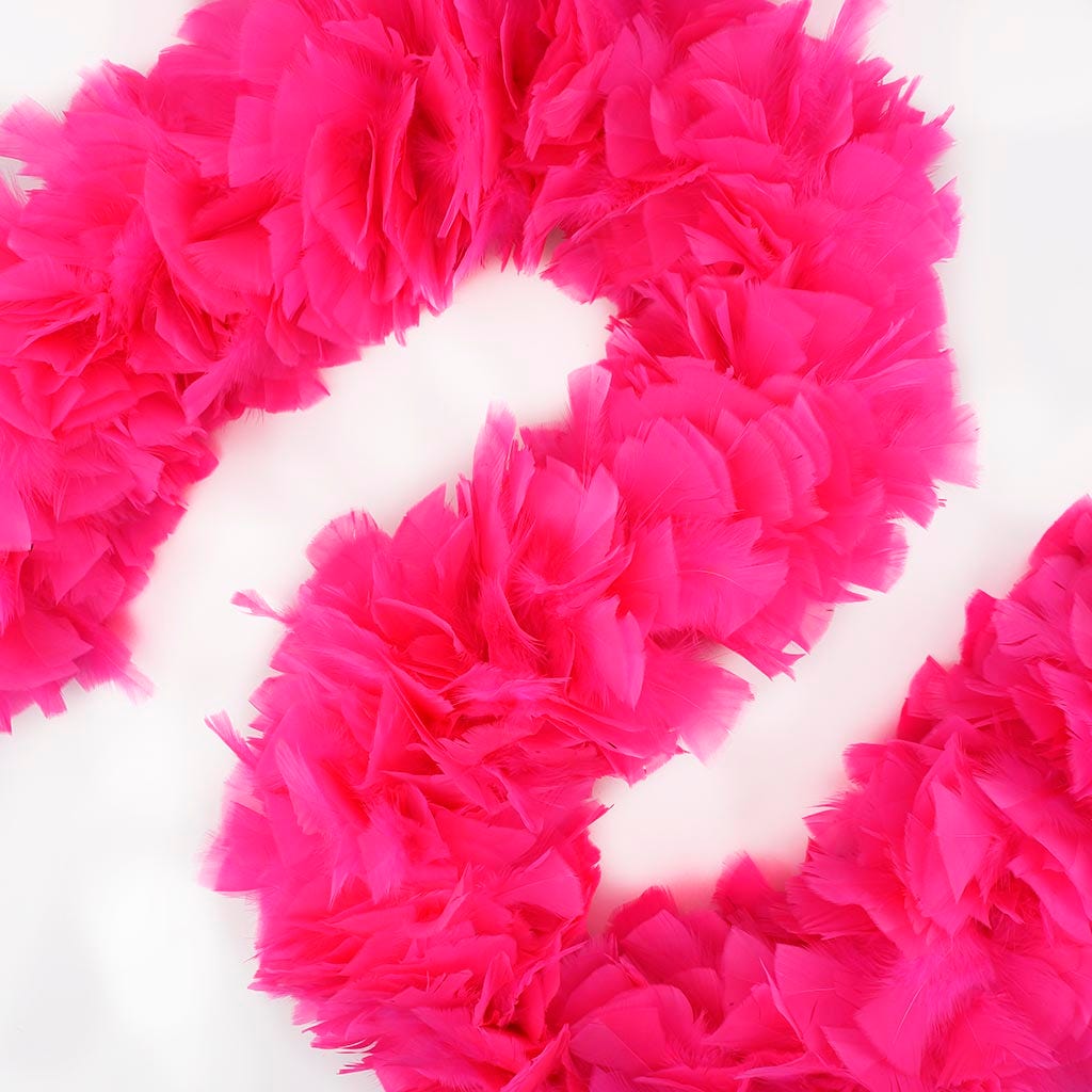 Turkey Feather Boa 6-8" - Pink Orient