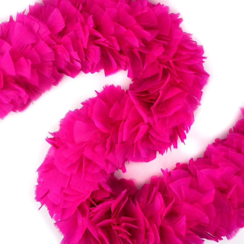 Turkey Feather Boa 6-8" - Shocking Pink