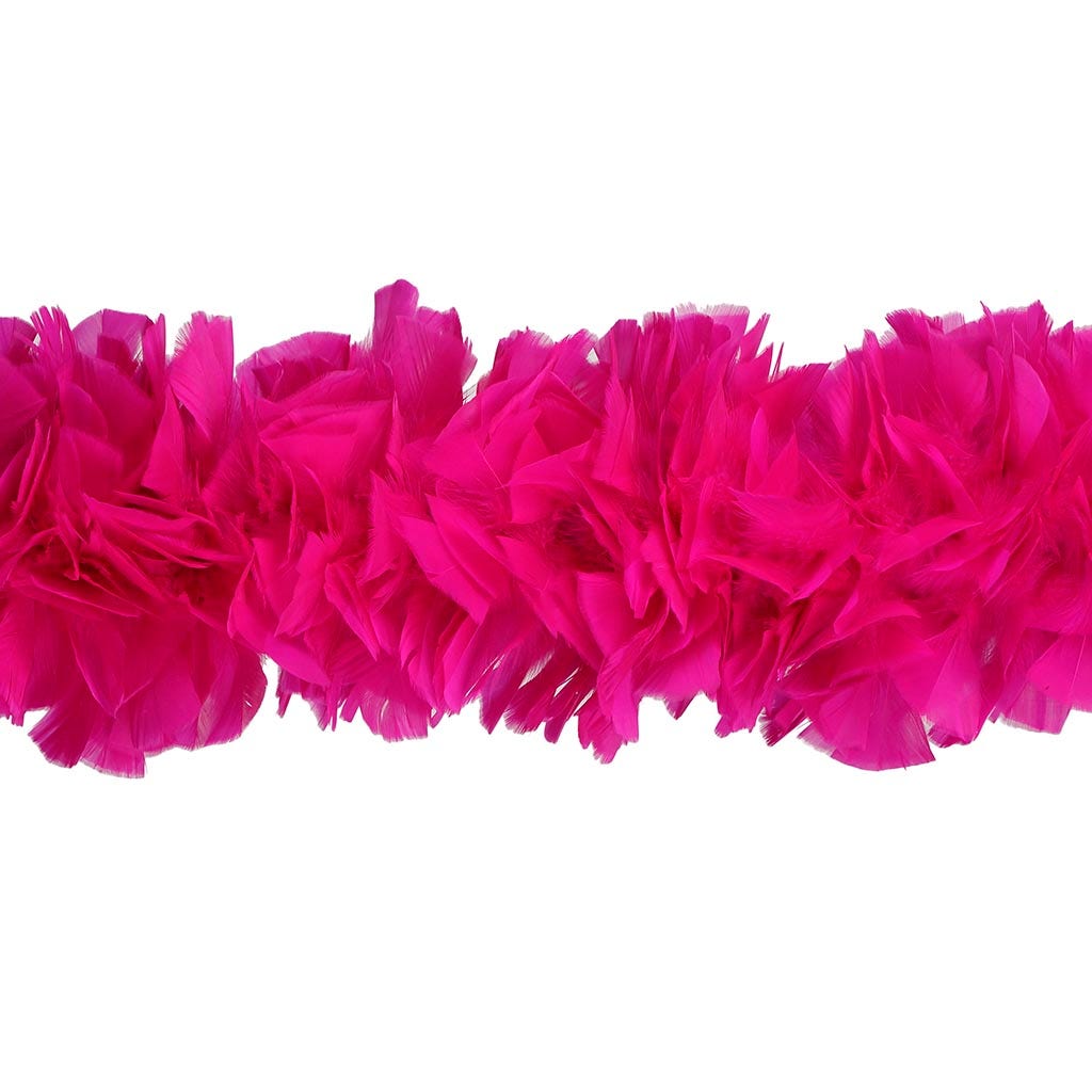 Turkey Feather Boa 6-8" - Shocking Pink