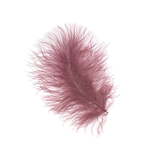 Loose Turkey Marabou Feathers 3-8" Dyed - Dusty Rose