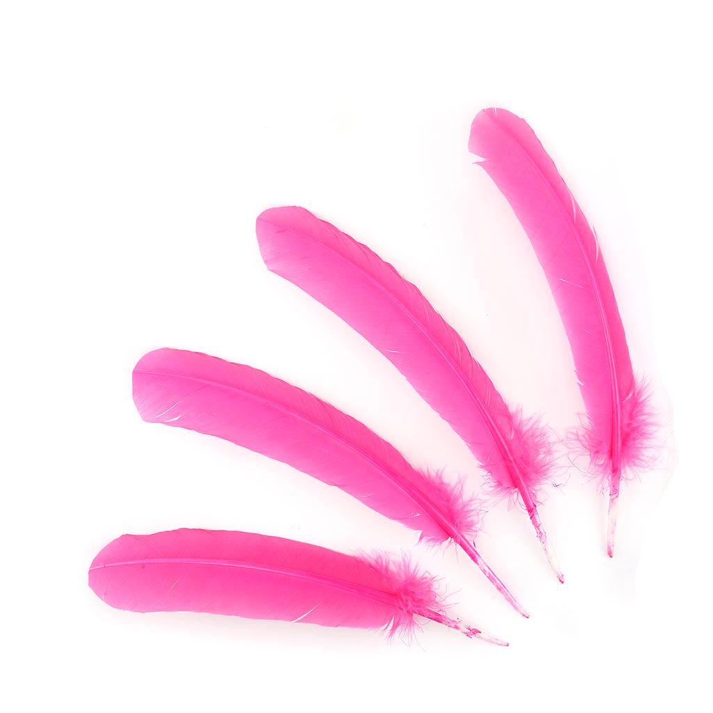 Turkey Quills Dyed - Pink Orient