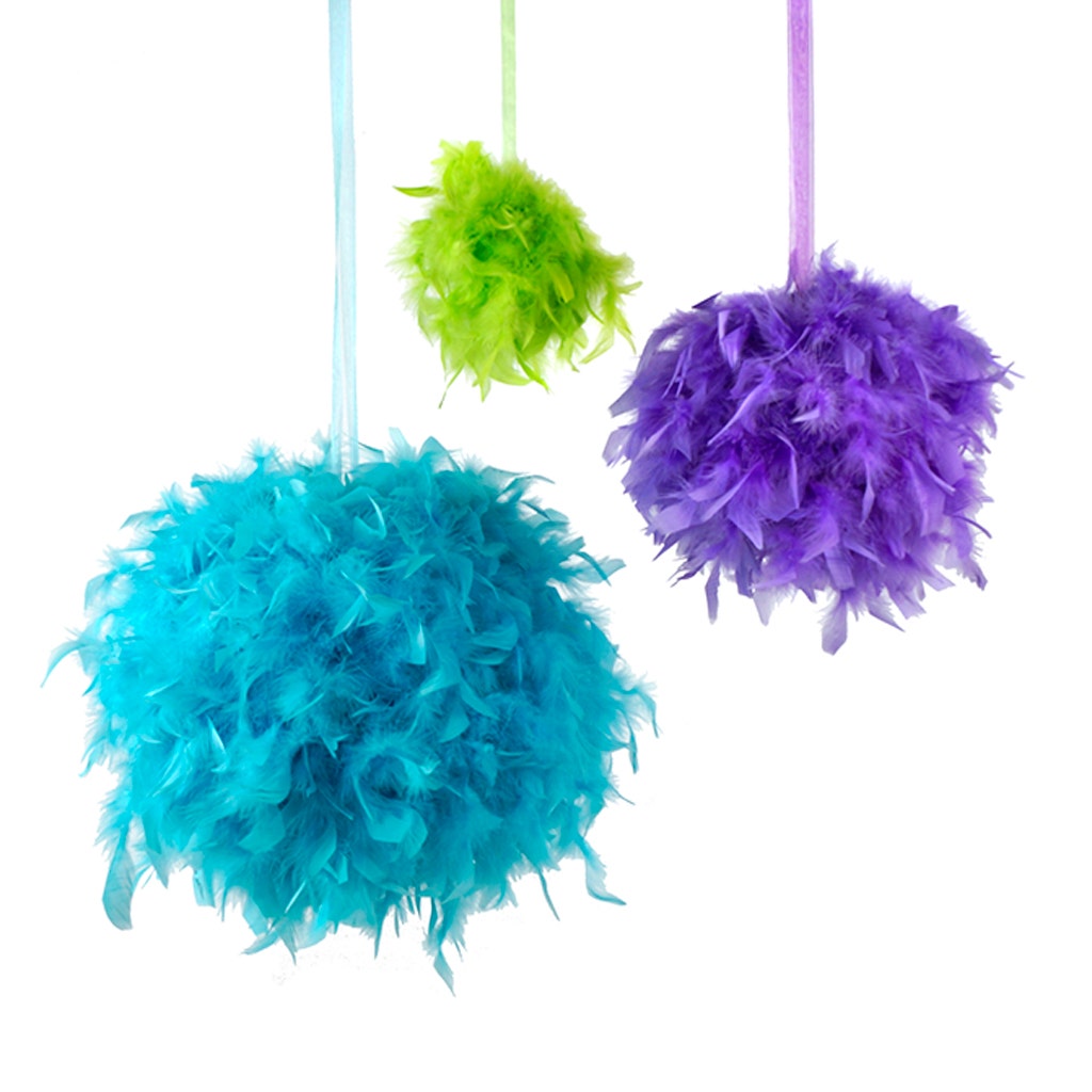 Chandelle Feather Pom Poms - Lavender