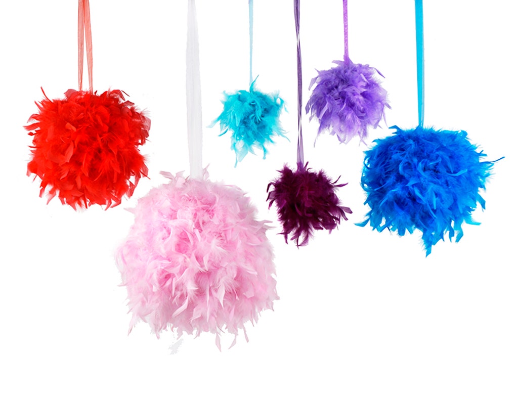 Chandelle Feather Pom Poms - Lavender