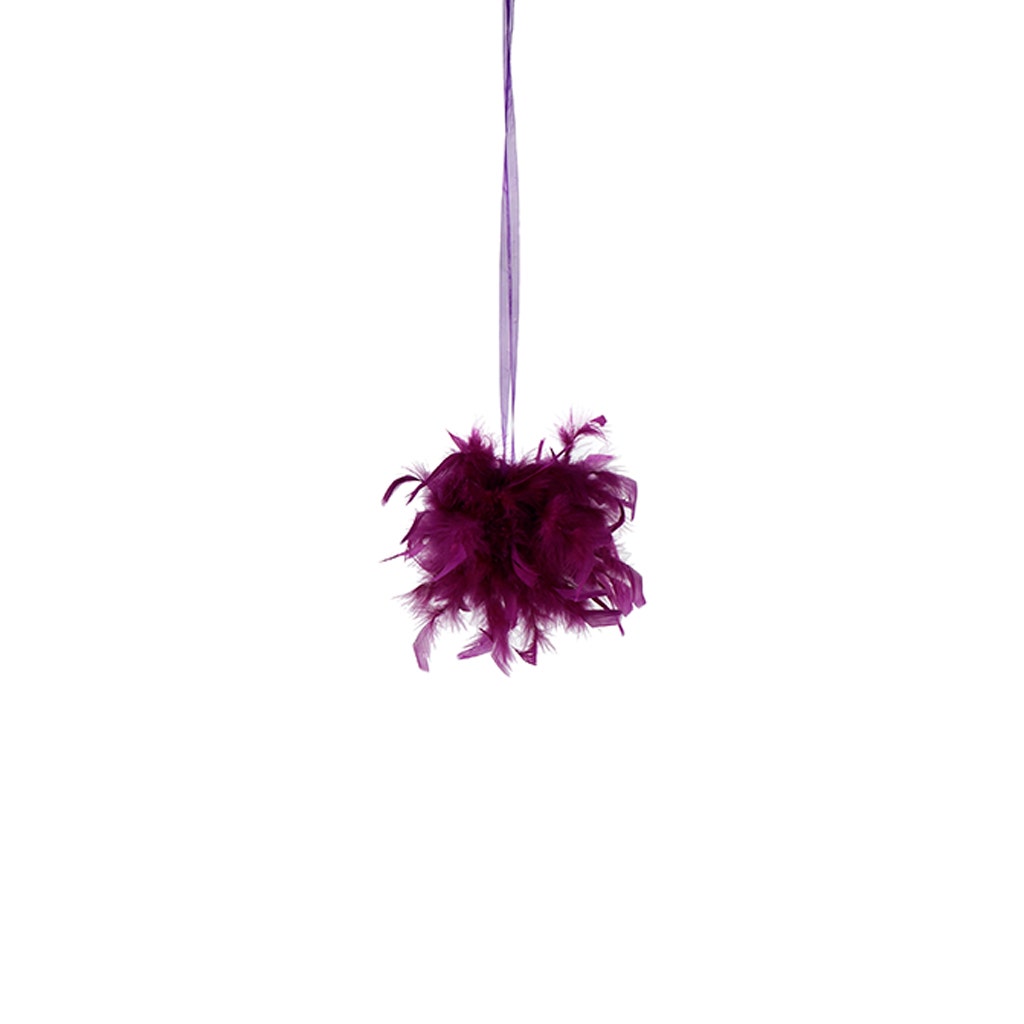 Chandelle Feather Pom Poms - Purple - 6"